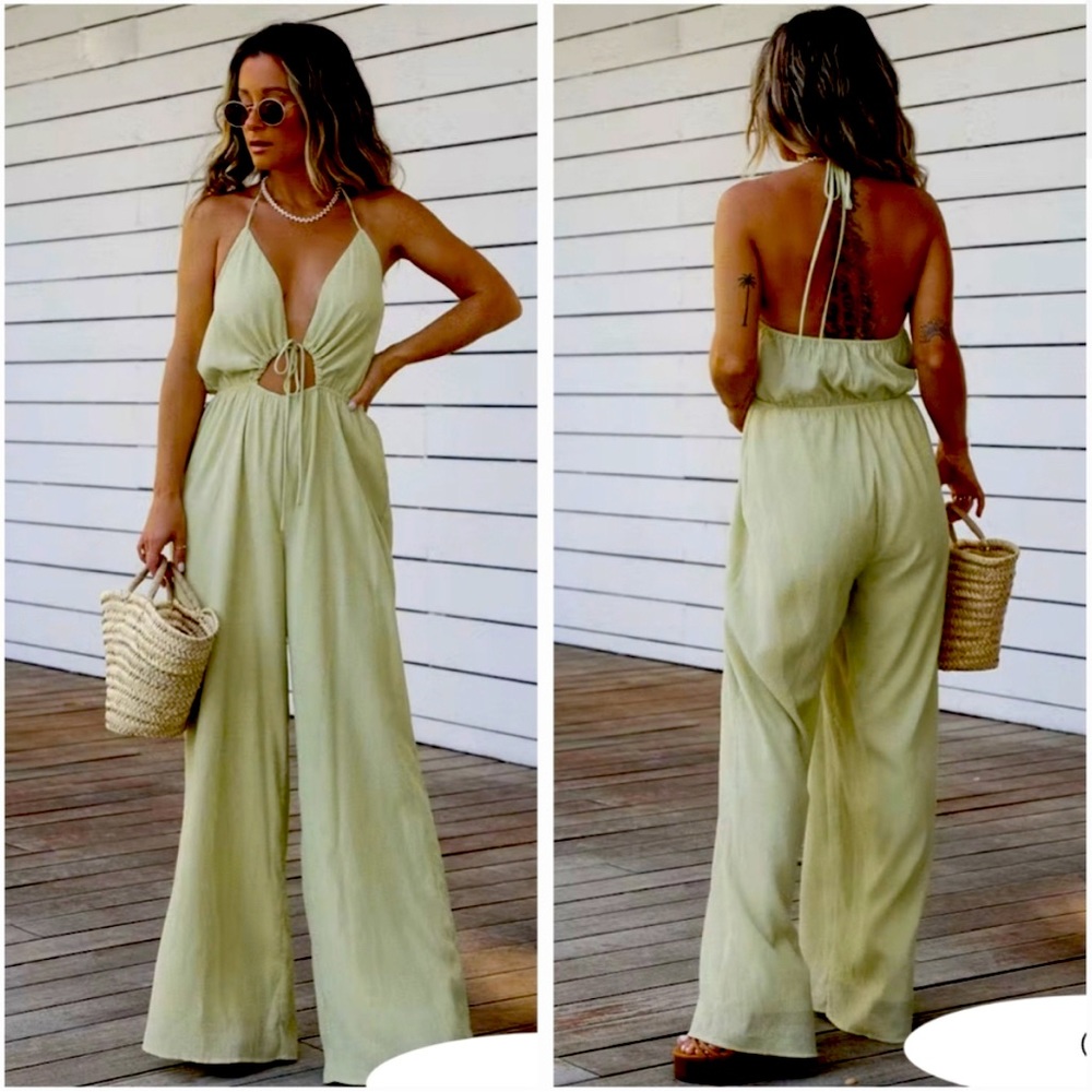 Living Easy Halter Jumpsuit-Worn once